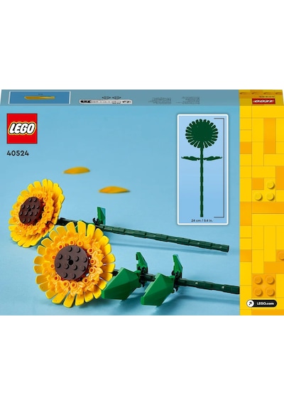 LEGO® Botanicals Ayçiçeği 40524 – 8 Yaş ve Üzeri Çocuklar için 2 Ayçiçeği İçeren Dekoratif Yaratıcı Oyuncak Yapım Seti (191 Parça)