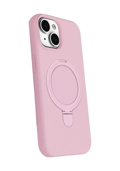Mey İthalat Apple Uyumlu iPhone 14 Regal Magsafe Standlı Kapak - Açık Pembe