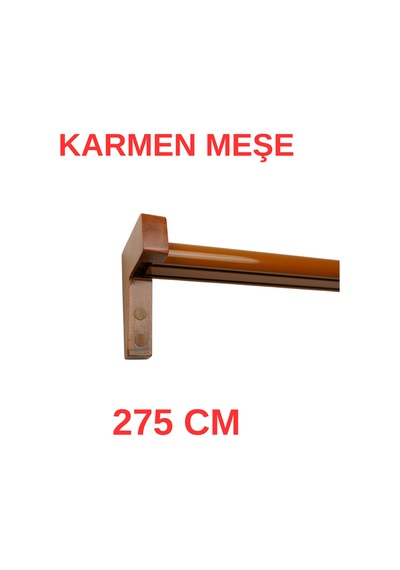 Karmen Ahşap Başlıklı İki Kanallı Dekoratif Ray Meşe 275 Cm Meşe