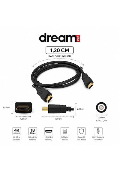 Nova 2 Hdmi Kablosudur. 1,20cm