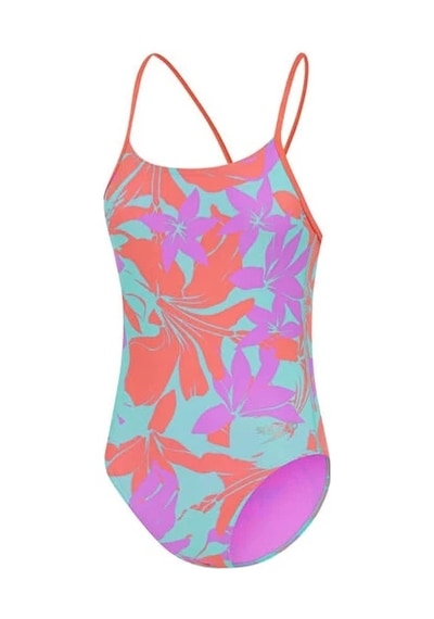 Speedo Alv Lline Bk 1pc Jf Purple Kız Çocuk Mayosu Mor Mor