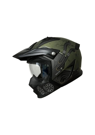 Axxis Hunter SV Toxis C6 Sport Modüler Motosiklet Kaskı Mat Yeşil