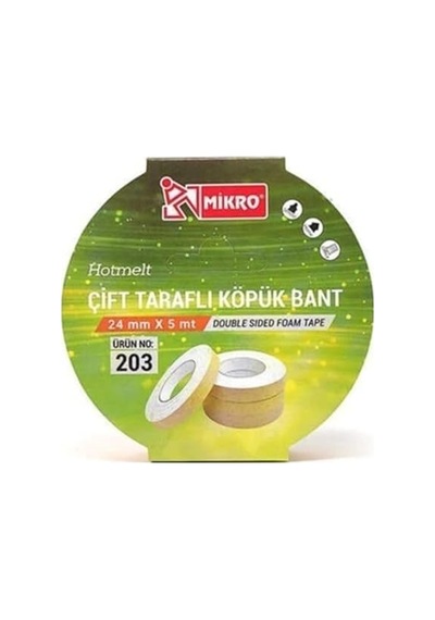 Çift Taraflı Köpük Bant, 24 Mm X 5 M, Bnt-203