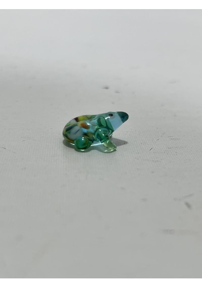 El Yapımı Mini Murano Cam Kurbağa Biblo A161-07