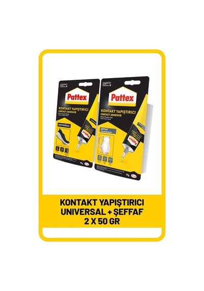 Kontakt Yapıştırıcı Seti - Deri, Kauçuk, Ahşap 50g Metal, Plastik, Cam 50 Gr