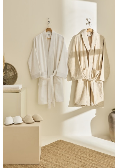 Kaşmir Home Pery 6 Parça Aile Banyo Seti Offwhite-bej Bej
