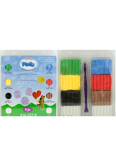 Sculpey Pluffy Primer Polimer Kil Seti 8 Renk + Ebeşuar
