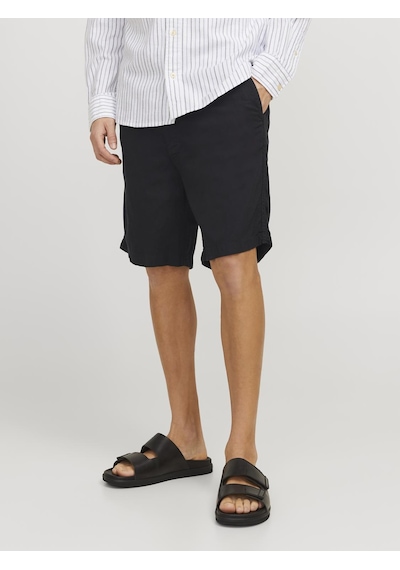 Jack & Jones Erkek Keten Karışımlı Şort - Jaiden - 12274968 Black