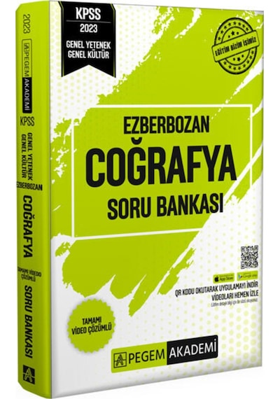 2023 Ezberbozan KPSS Genel Yetenek Genel Kültür Coğrafya Soru Bankası- Pegem Akademi Yayıncılık