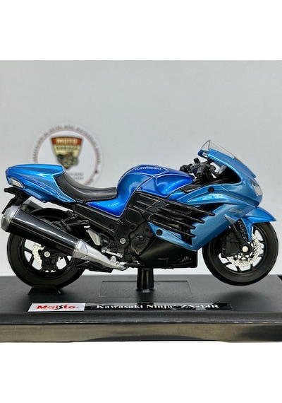 Kawasaki Ninja Zx-14r 1:18 Diecast Metal Model Motosiklet Maisto Mavi