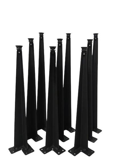 9'lu Dekoratif Metal/demir Firkete Zigon Sehpa Ayağı 3 Adet 42cm/