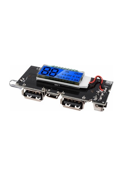 Powerbank Devresi Lcd Ekranlı 5v 1a Dual Usb Çıkış Micro Usb Giriş Lityum Lion 18650 Pil Şarj Mobil