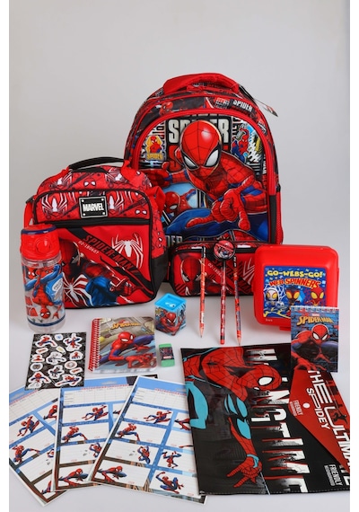 X Dekomus Lisanslı Spiderman Gamevers Collection Kırtasiye Seti & Okul,kalem Ve Termoslu Beslenme Çantası,beslenme Kabı,matara Seti 165-Koyu Yeşil