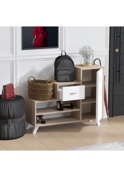 Decormet Retro Ayakkabı Dolabı Sonoma Ahşap
