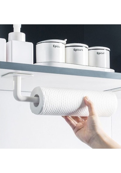 Fonksiyonel Askılık Mutfak Banyo Askısı Plastik Beyaz Diğer