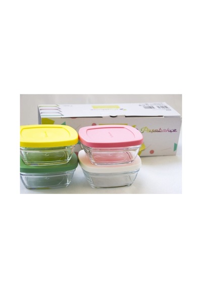Pudding 96840 Saklama Kabı Renkli 4'lü 310 Cc