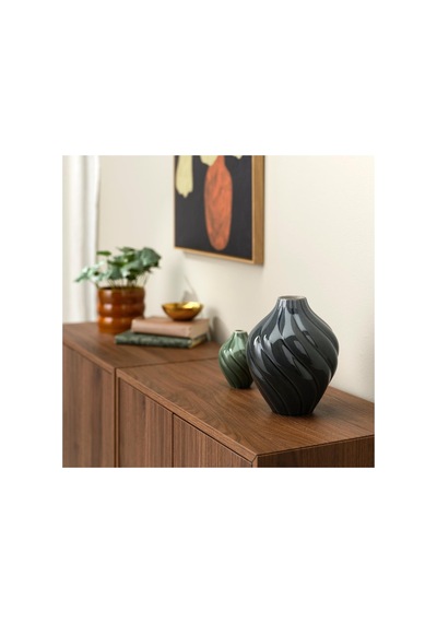 Ikea Kornsparv Seramik Vazo 22 Cm Gri - Mavi