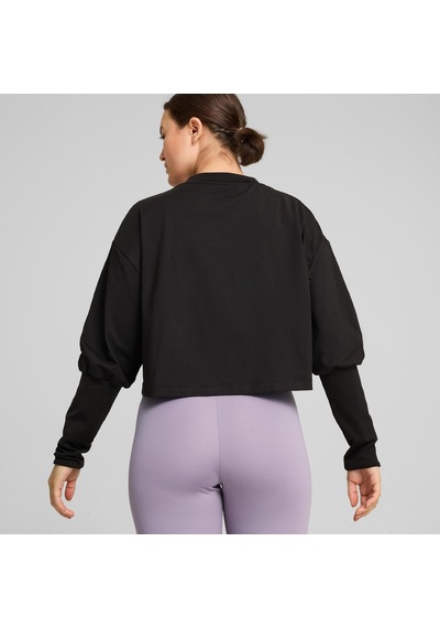 Puma 52568801 Studio Cloudspun Crew - Short Kadın Sweatshirt Siyah