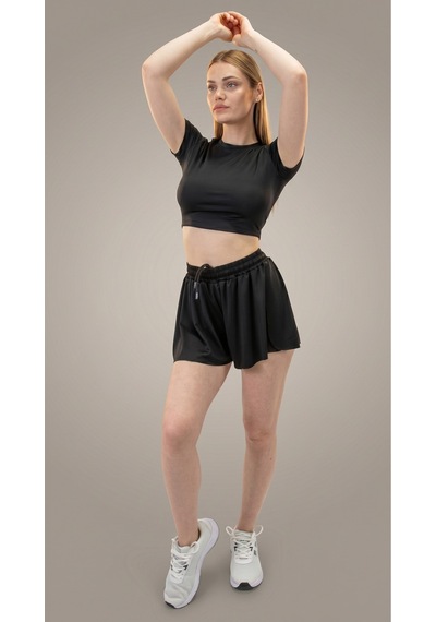 Heyy's Polyamid Mini Siyah Short Etek Siyah