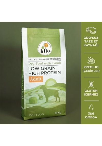 Kito Doğal Besi Kuzu Etli Yetişkin Köpek Sı 15 Kg 100 G