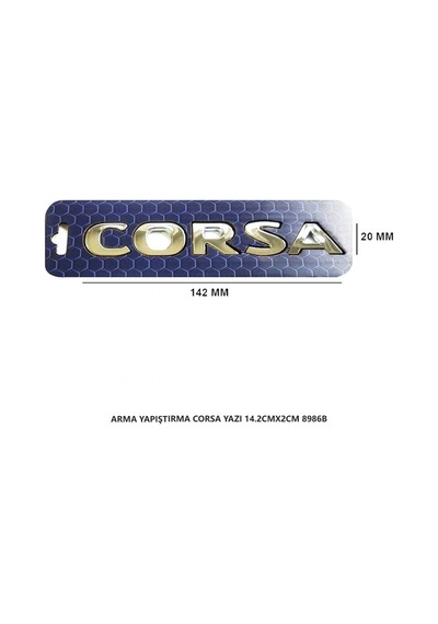 Opel Corsa Arma Bagaj Yazısı Yapıştırma 14.2cmx2cm 8986b