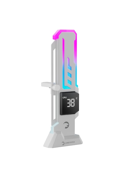 Gamepower Heatsync V2 Argb Dikey Ekran Kartı Tutucu Beyaz