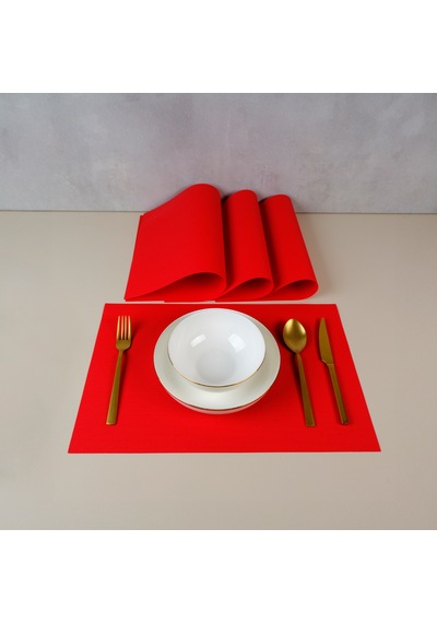 Maxstyle Serene Scarlet 4 Parça Amerikan Servis 30x45 Cm Renkli