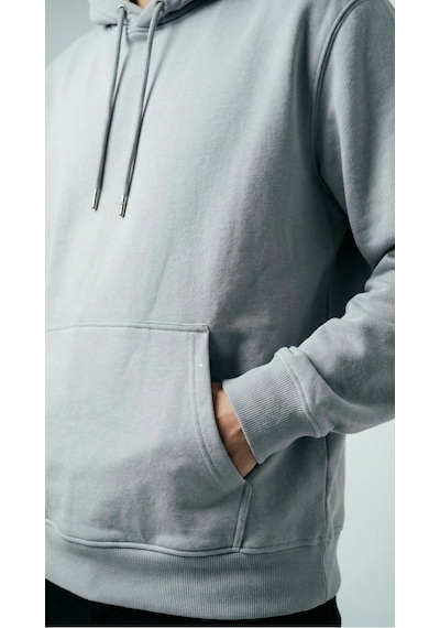 Hoxie Unisex Rahat Kesim Pamuklu Yumuşak Dokulu İçi Polarlı Basic Desenli Kapüşonlu Sweatshirt Açık Gri Hoxie Unisex Rahat Kesim Pamuklu Yumuşak Dokulu İçi Polarlı Basic Desenli Kapüşonlu Sweatshirt Açık Gri