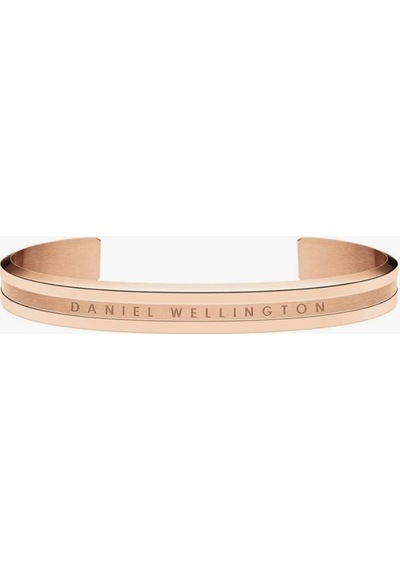 Lunarie Dw Yazı Baskılı Rose Gold Renk Çelik Kelepçe Altın