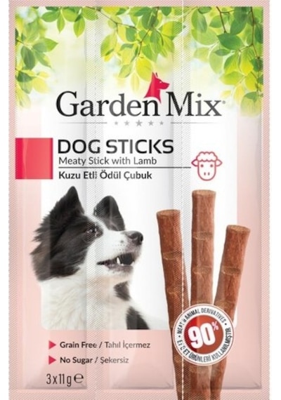 Garden Mix Kuzu Etli Köpek Stick Ödül 3 x 11 G