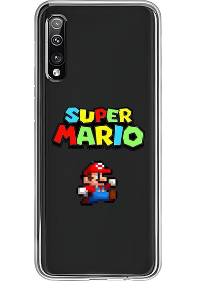 Samsung Galaxy A50 Uyumlu Şeffaf Kılıf 2 Mario Tasarımlı