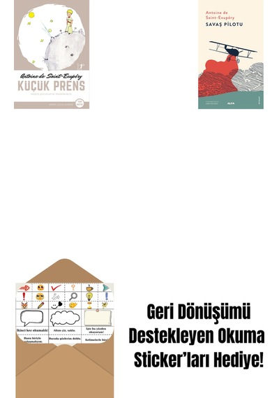 Küçük Prens + Savaş Pilotu + Okuma Sticker'ları