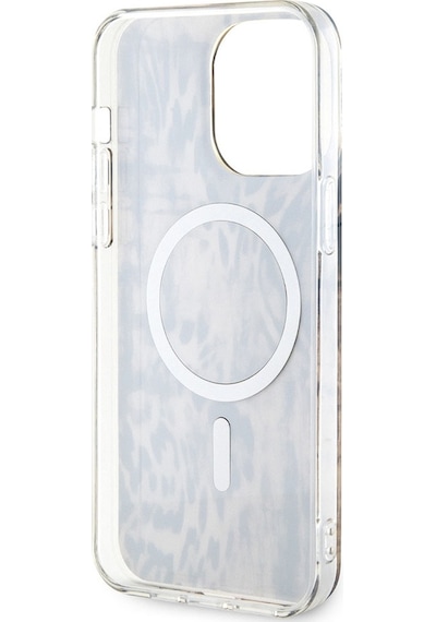 Apple Uyumlu iPhone 14 Pro Kılıf Guess Magsafe Şarj Özellikli Leopar Desenli Kapak