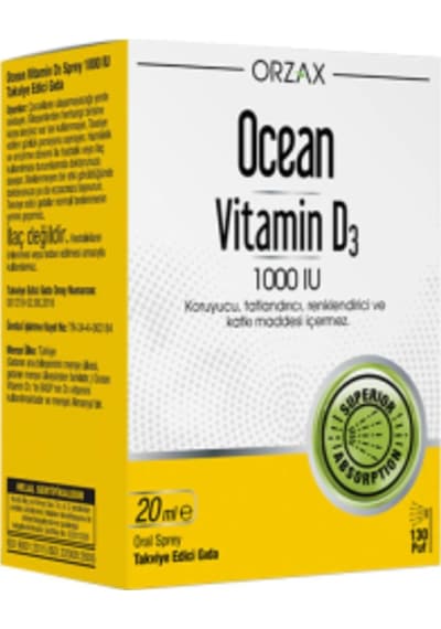 Ocean Vitamin D3 Sprey 1000 Iu 20 Ml