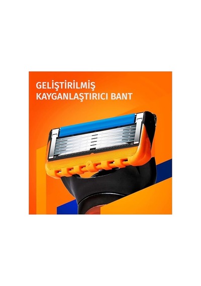 Gillette Fusion Tıraş Makinesi + 5 Adet Yedek Tıraş Bıçağı + Premium Stand Hediyeli Paket