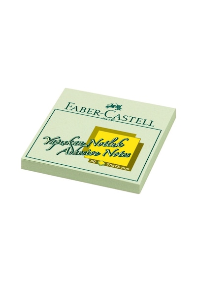 Faber Castell 75X75Mm Harmony Yeşil Yapışkanlı Notluk 80 Yp.