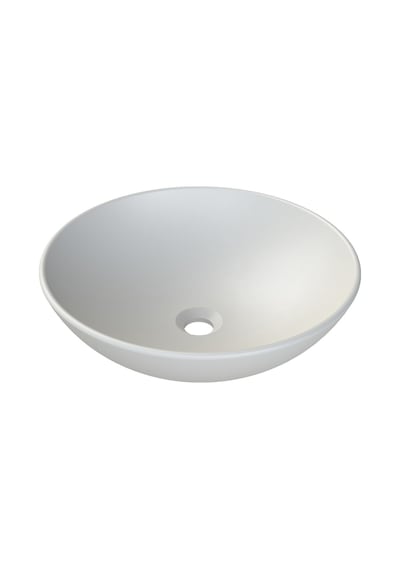 Mat Beyaz Seramik 46 Cm Lavabo Tasarımı 508 Yeşil
