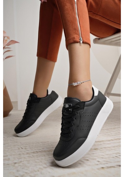 Nesilshoes Darkstep 158 Siyah Beyaz Unisex Sneakers Siyah&beyaz