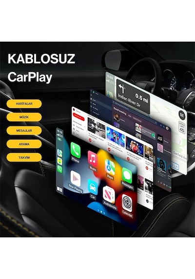 Ally Kablosuz Car Play Adaptörü Apple, Uyumlu Ve Android Cihazlar Için Wireless Carplay Çevirici- 5775