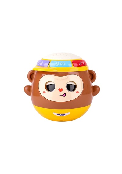 Musical Monkey 5 İ 1 Arada Işıklı Müzikli Hareketli Gözlü Bebek Oyuncağı 0+ Ay