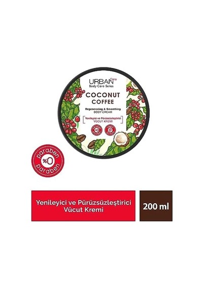 Coconut Coffee Yenileyici Ve Pürüzsüzleştirici Vücut Kremi 200 Ml- Vegan