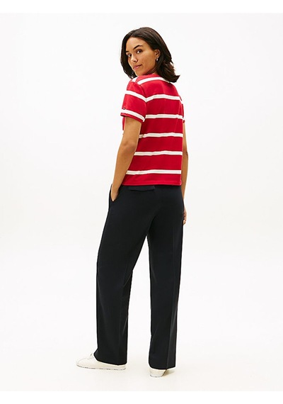 Tommy Hilfiger Th Scrıpt Reg C-nk Ss Tee Kadın Kırmızı T-shirt - Ww0ww47809