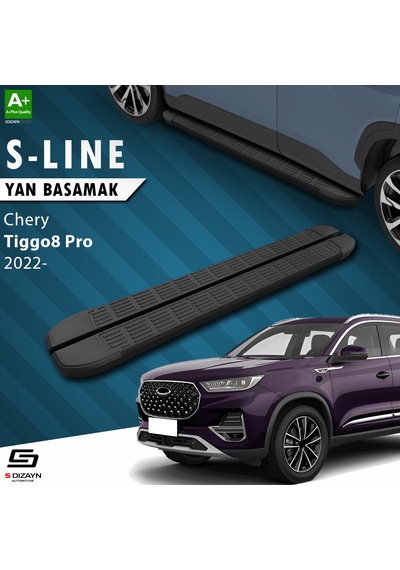 S-dizayn Chery Tiggo8 Pro S-line Siyah Yan Basamak 183 Cm 2022 Üzeri