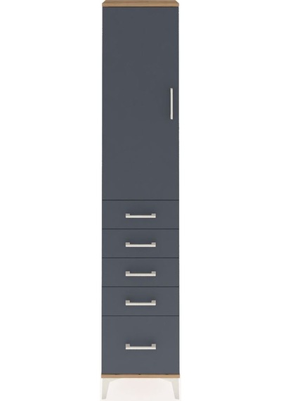 Arges Dolap 2 Raflı 5 Çekmeceli Tek Askılı 44x30x221 Çam-antr... Çam