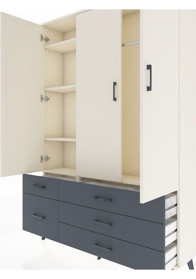 Arges Dolap 5 Raflı 5 Çekmeceli Tek Askılı 132x30x195 Aytaşı-aytaşı/antrasit Aytası/antrasıt Arges Dolap 5 Raflı 5 Çekmeceli Tek Askılı 132x30x195 Aytaşı-aytaşı/antrasit Aytası/antrasıt
