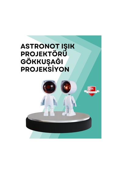 360 Ayarlanabilir Başlıklı Astronot Gece Lambası