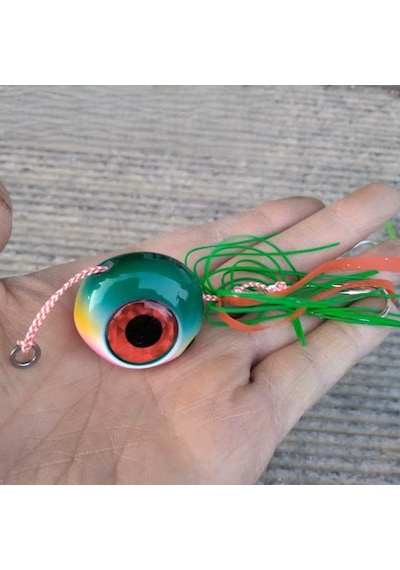 Melek Gözü Kurşun Yeni Nesil Kancalı 120 Gr Yeşil-pembe