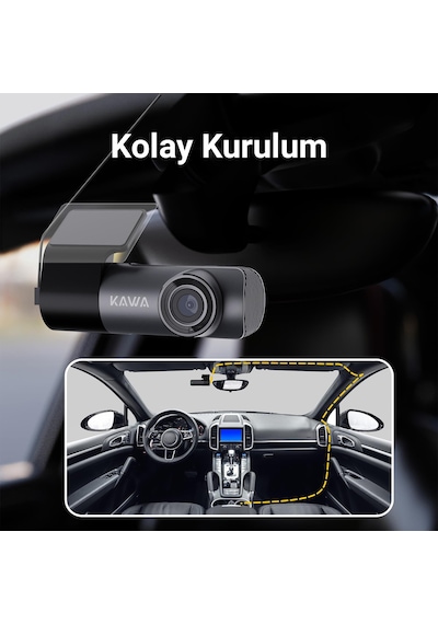 Kawa D5 2k 1296p Wdr Wifi 135 Geniş Açı Lens Araç Kamerası