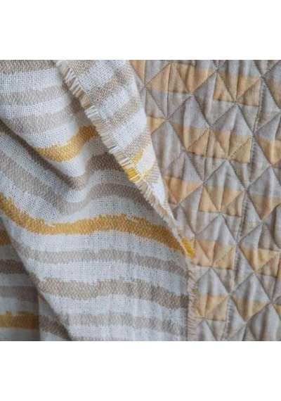 Apricitas Home Pisagor Çift Kişilik Pikeli Nevresim Takımı Bej