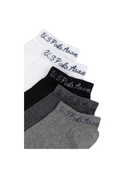 U.S. Polo Assn. 5' Li Patik Çorap James Cora GRİ MELANJ
